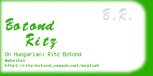 botond ritz business card